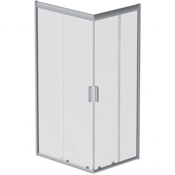 Душевое ограждение Am.Pm (Ам.Пм) Gem 100х80 стекло прозрачное, профиль мататовый серебро,без поддон W90G-404-100280-MT