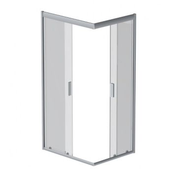 Душевое ограждение Am.Pm (Ам.Пм) Gem 100х80 стекло прозрачное, профиль мататовый серебро,без поддон W90G-404-100280-MT