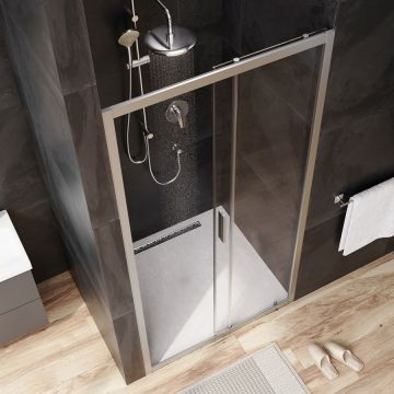 Душевая дверь Am.Pm (Ам.Пм) Gem Solo 100х195, стекло прозрачное, профиль матовый хром W90G-100-1-195MT