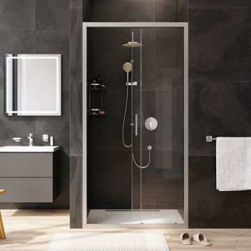 Душевая дверь Am.Pm (Ам.Пм) Gem Solo 100х195, стекло прозрачное, профиль матовый хром W90G-100-1-195MT