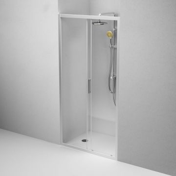 Душевая дверь Am.Pm (Ам.Пм) Gem Solo 100х195, стекло прозрачное, профиль матовый хром W90G-100-1-195MT