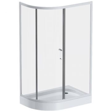 Душевое ограждение Am.Pm (Ам.Пм) Like Solo Slide 120x80, стекло прозрачное, профиль матовый серый, W83G-302U120CT64