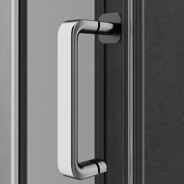 Душевое ограждение Am.Pm (Ам.Пм) Like Solo Slide 120x80, стекло прозрачное, профиль матовый серый, W83G-302U120CT64