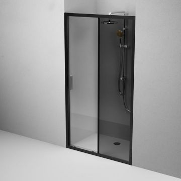 Душевая дверь Am.Pm (Ам.Пм) Gem Solo 110х195, стекло тонированное, профиль черный матовый W90G-110-1-195BG