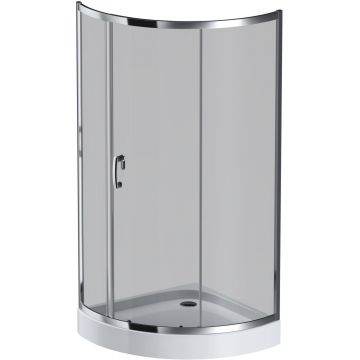 Душевое ограждение Am.Pm (Ам.Пм) Like Solo Slide 90x90, стекло тонированное, профиль хром глянцевый, W83G-315-090CG
