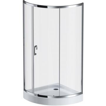 Душевое ограждение Am.Pm (Ам.Пм) Like Solo Slide 90x90, стекло прозрачное, профиль хром глянцевый W83G-315-090CT