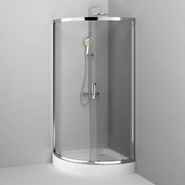 Душевое ограждение Am.Pm (Ам.Пм) Like Solo Slide 90x90, стекло прозрачное, профиль хром глянцевый W83G-315-090CT