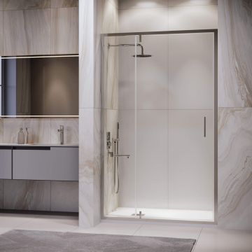 Душевая дверь RGW (РГВ) Leipzig 100x195 см LE-103 хром цвет, прозрачное стекло 6 мм, EasyClean (711210310-11)