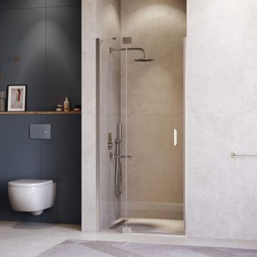 Душевая дверь RGW (РГВ) Hotel 90x200 см HO-014 хром цвет, прозрачное стекло 8 мм, EasyClean (350601409-11)