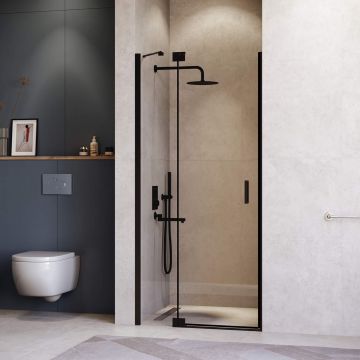 Душевая дверь RGW Hotel 90 х 200 см HO-014-B черный цвет, прозрачное стекло 8 мм, EasyClean (350601409-14)