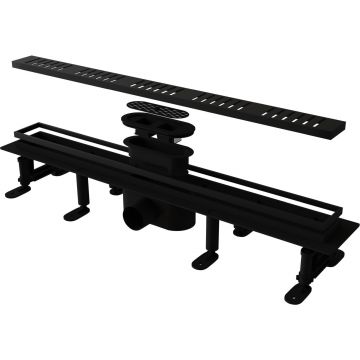 Душевой трап RGW (РГВ) SDR-34B-60 линейный 60 см черный 50 мм (d слива) на ножках (64213460-04)