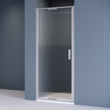 Душевая дверь RGW Stilvoll 100 х 195 см SV-05 хром цвет, Ribbed (ребристое) стекло 8 мм, EasyClean (70320510-151)