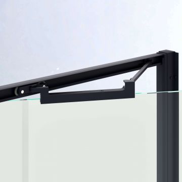 Душевая дверь RGW (РГВ) Stilvoll 90x195 см SV-05-B черный цвет, Black Smart Line стекло 8 мм, EasyClean (70320509-194)