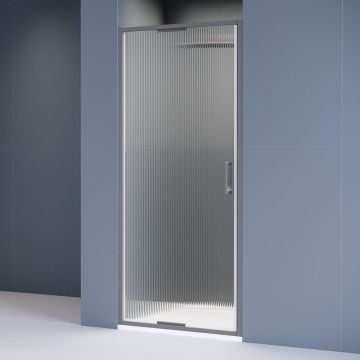 Душевая дверь RGW (РГВ) Stilvoll 90x195 см SV-05-Gr серый цвет, Ribbed (ребристое) стекло 8 мм, EasyClean (70320509-1510)