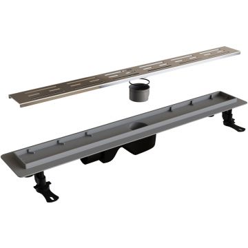 Душевой лоток RGW (РГВ) Drain Leo-20-60 прямой 60 см хром 50 мм (d слива) на ножках, сифон (60212060-01)