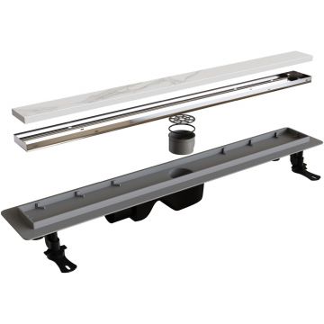 Душевой лоток RGW (РГВ) Drain Leo-21-60 прямой 60 см хром 50 мм (d слива) на ножках, сифон (60212160-01)