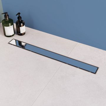 Душевой лоток RGW (РГВ) Drain Leo-11-60 прямой 60 см хром 40 мм (d слива) на ножках, с переходником 40/50 мм (60211160-01)