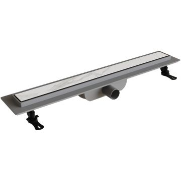 Душевой лоток RGW (РГВ) Drain Leo-11-60 прямой 60 см хром 40 мм (d слива) на ножках, с переходником 40/50 мм (60211160-01)