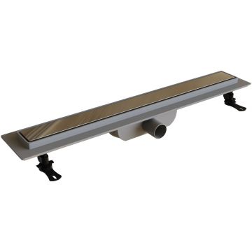 Душевой лоток RGW (РГВ) Drain Leo-11-60 прямой 60 см хром 40 мм (d слива) на ножках, с переходником 40/50 мм (60211160-01)