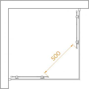 Душевой уголок RGW (РГВ) Passage 90x90x195 PA-030 квадратный, хром цвет, Матовое стекло 6 мм, EasyClean (3508103099-21)