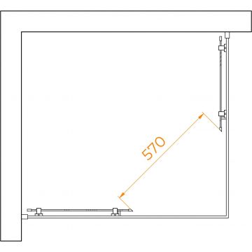 Душевой уголок RGW (РГВ) Passage 90x100x195 см PA-040-B прямоугольный, черный цвет, Матовое стекло 6 мм, EasyClean (3508104090-24)