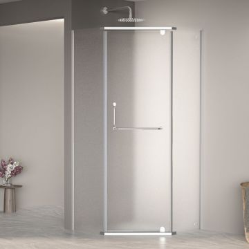 Душевой уголок RGW (РГВ) Passage 100x100x195 см PA-081 трапеция, хром цвет, Матовое стекло 6 мм, EasyClean (35088100-21)