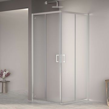 Душевой уголок RGW (РГВ) Passage 100x100x195 см PA-030 квадратный, хром цвет, Матовое стекло 6 мм, EasyClean (350803000-21)