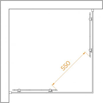 Душевой уголок RGW (РГВ) Passage 100x100x195 см PA-030-B квадратный, черный цвет, Матовое стекло 6 мм, EasyClean (350803000-24)