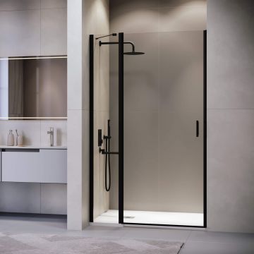 Душевая дверь RGW (РГВ) Leipzig 110x195 см LE-004-B черный цвет, прозрачное стекло 6 мм, EasyClean (351200411-14)