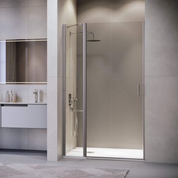 Душевая дверь RGW (РГВ) Leipzig 100x195 см LE-004-Gr серый цвет, прозрачное стекло 6 мм, EasyClean (351200410-110)