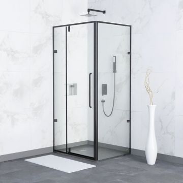 Душевой уголок RGW Classic 90 х 80 х 185 CL-046-B прямоугольный, черный цвет, прозрачное стекло 6 мм, EasyClean (350904698-14)