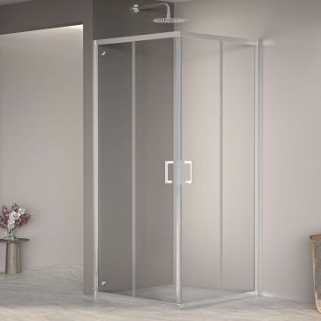 Душевой уголок RGW (РГВ) Passage 90x90x195 PA-030 квадратный, хром цвет, прозрачное стекло 6 мм, EasyClean (3508103099-11)