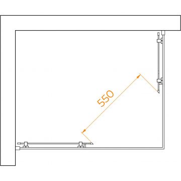 Душевой уголок RGW (РГВ) Passage 80x100x195 см PA-040-B прямоугольный, черный цвет, прозрачное стекло 6 мм, EasyClean (3508104080-14)