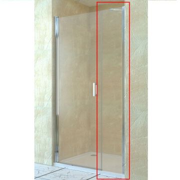 Боковая панель RGW (РГВ) 50x195 см Z-09 хром цвет, прозрачное стекло 6 мм (LE-03;04) , EasyClean (06220905-11)