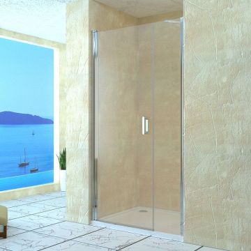 Боковая панель RGW (РГВ) 50x195 см Z-09 хром цвет, прозрачное стекло 6 мм (LE-03;04) , EasyClean (06220905-11)