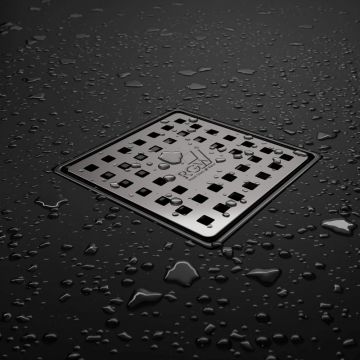 Душевой трап RGW (РГВ) SDR-14-11 квадрат 110x110 см хром 50 мм (d слива) без ножек, с решеткой (47211411-01)