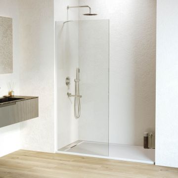 Душевая перегородка RGW (РГВ) Walk In 70x195 см WA-110-W белый цвет, прозрачное стекло 8 мм, EasyClean (351011007-15)