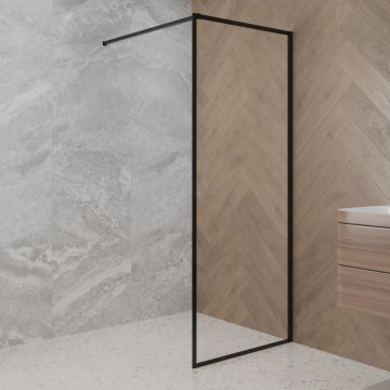 Душевая перегородка Paini (Паини) 90x195 рисунок рамка, черный матовый PAINI-WalkIN90F