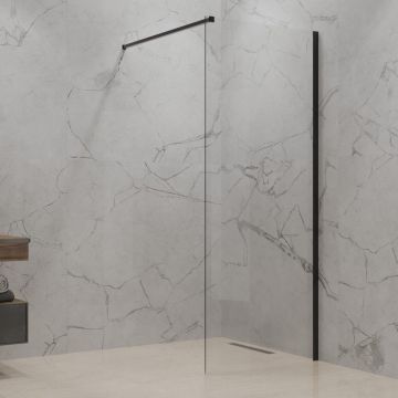 Душевая перегородка Paini (Паини) 80x195 стекло прозрачное, черный матовый PAINI-WalkIN80C