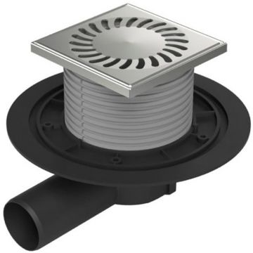 Душевой трап с решеткой Paini (Паини) 125х125 мм, хром 381A