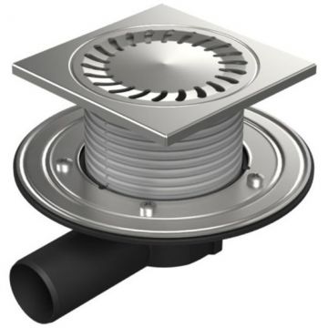 Душевой трап с решеткой Paini (Паини) 150х150 мм, хром 381E