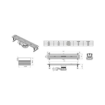 Душевой трап Allen Brau Liberty 75 см 9.50001.SS, хром