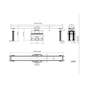 Душевой трап Allen Brau Priority 85 см, 9.50010.BN, никель брашированный