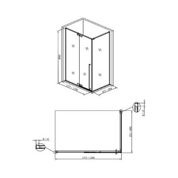 Душевой уголок Allen Brau Fantasy 140x90 см 3.11004-00, стекло прозрачное, профиль хром