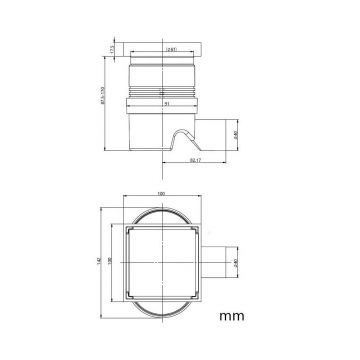 Душевой трап Allen Brau Priority 10х10 см, 9.50023.BN, никель брашированный