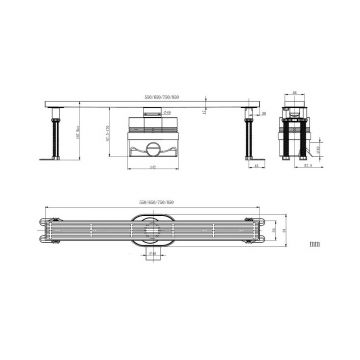 Душевой трап Allen Brau Reality 55 см, 9.50031.31, черный матовый