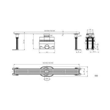Душевой трап Allen Brau Reality 65 см, 9.50032.31, черный матовый