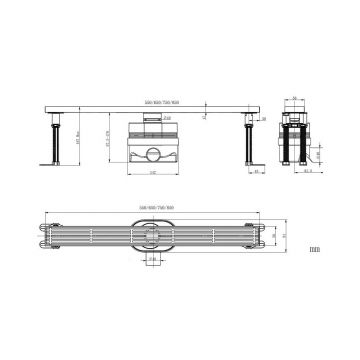 Душевой трап Allen Brau Reality 85 см, 9.50034.31, черный матовый