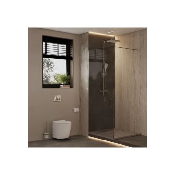 Душевая перегородка Allen Brau Infinity 1 Walk In, 90x200 см 3.21012.60.T, стекло тонированное, профиль медь брашированная