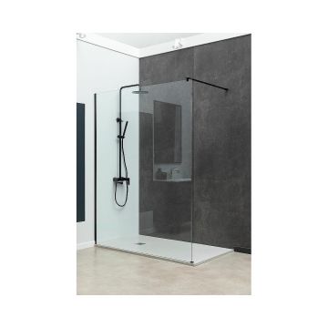 Душевая перегородка Allen Brau Infinity 1 Walk In, 100x200 см 3.21015.BBA, стекло прозрачное, профиль черный брашированный